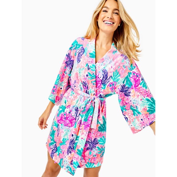 Lilly Pulitzer Other - New LILLY PULITZER Elaine Velour Robe isz S/M $148